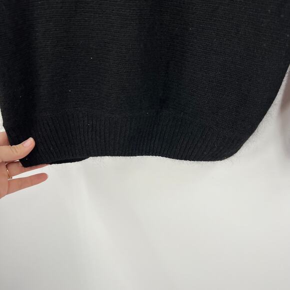 Vtg Work In Progress Knit Tunic Sweater 90's Sequins Leaves Silk Angora Small - Picture 7 of 11